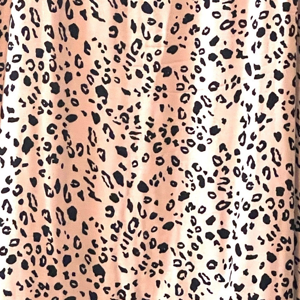 Reformation Leopard Slip Mini Dress Women Size M Pink Black Excellent Scoop Neck - Picture 8 of 8